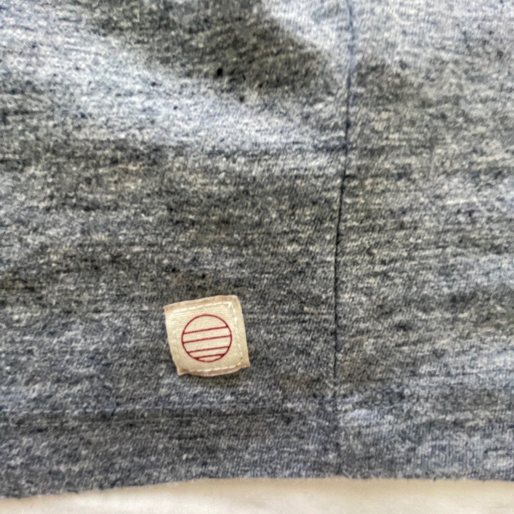 Marine Layer Signature Pocket T-Shirt Soft Heather Grey Striped Pocket Size L - Picture 5 of 9